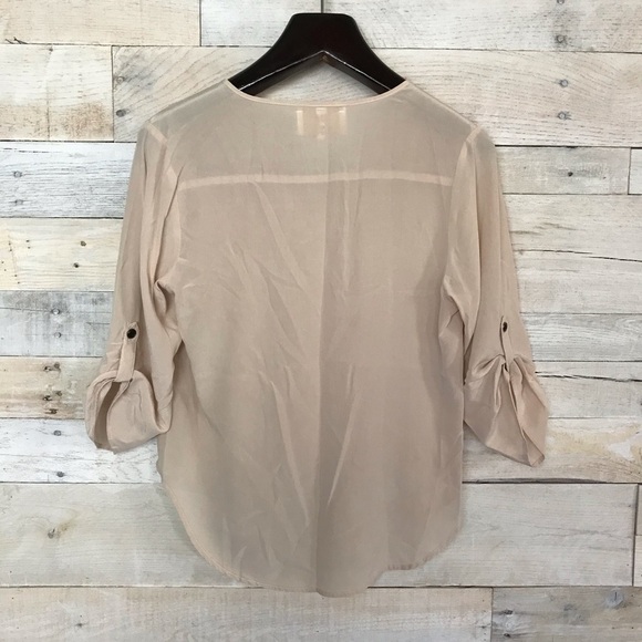 Yumi Kim Pink Silk Blouse Shirt Top XS Extra Small - Picture 4 of 5